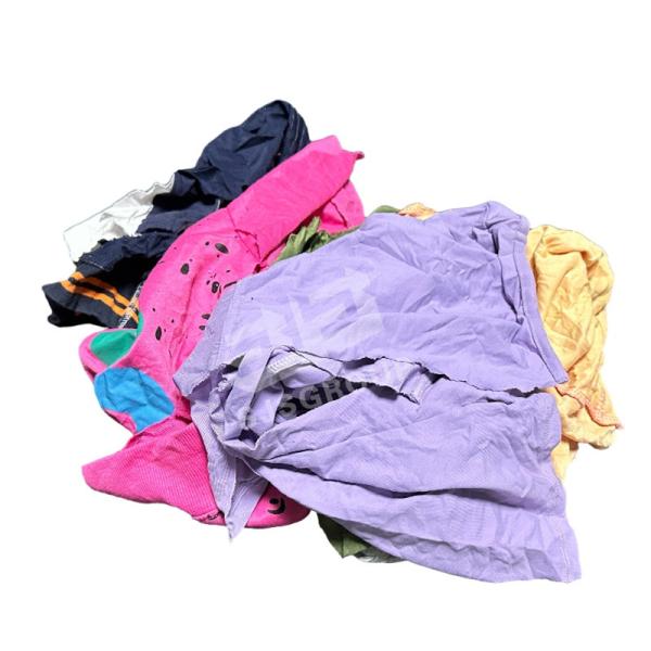 100% Recycling Cut Second Hand Clothes Rags Mixed Wiping Cloth 100% Cotton Rags for Industrial