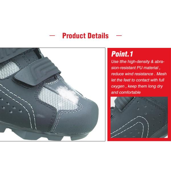 Self Locking Waterproof Cycling Footwear , Waterproof Bicycle Shoes OEM / ODM Accept