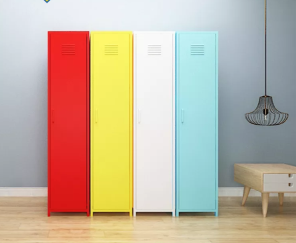 Height 1700mm Metal Single Door Locker For Kids Living Room Bed Room Office