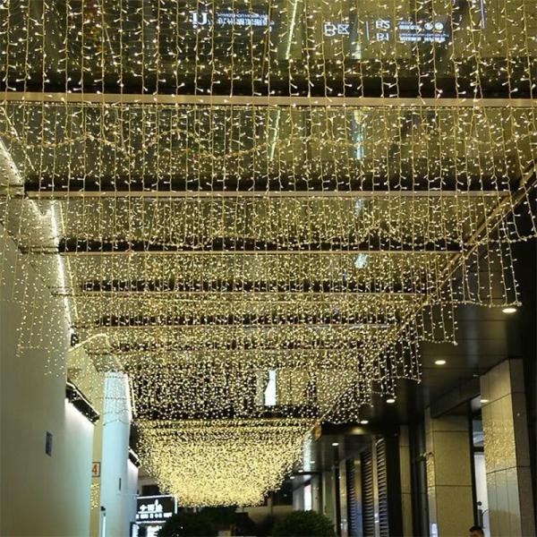 96 LED Curtain Icicle Lights 3m For Christmas Decoration