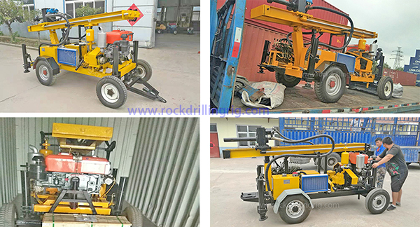 Машина утеса бурового оборудования Дтх 4 колес сверля для водяной скважины 110м