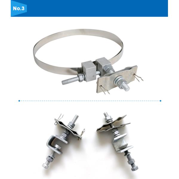 20mm Stainless Steel OPGW Metal Down Lead Clamp For Tower