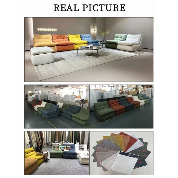 Velvet Modular Sectional Sofa Comfortable L Shape Foam Compressor Cloud Vacuum Sofa Nordic Style Living Room Furniture