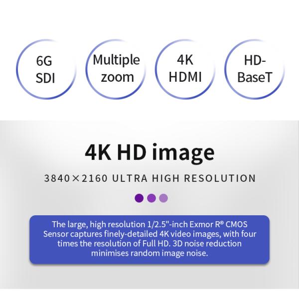 16:9 8.51 Mega Pixels Newcomers PTZ Webcam For Church 3X Optical Zoom Live Broadcast Conference Gimbal Camera