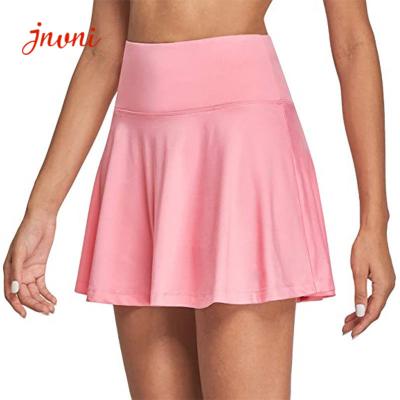 Les femmes double la couche 2 dans 1 haute jupe 250gsm de tennis de Waisted avec les poches intérieures