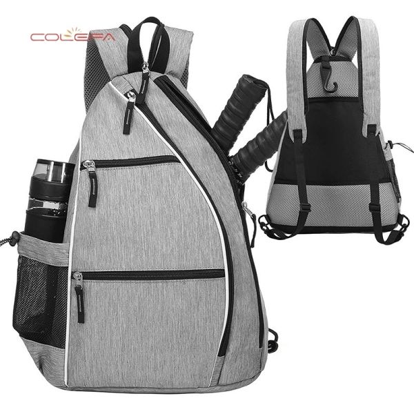 400D Oxford Fabric Tennis Sports Racket Bag Backpack Storage Pouch Breathable Portable Backpack Container with Customized Logo