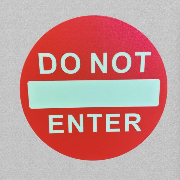 Circle Aluminum Traffic Safety Warning Signage Glow In The Dark