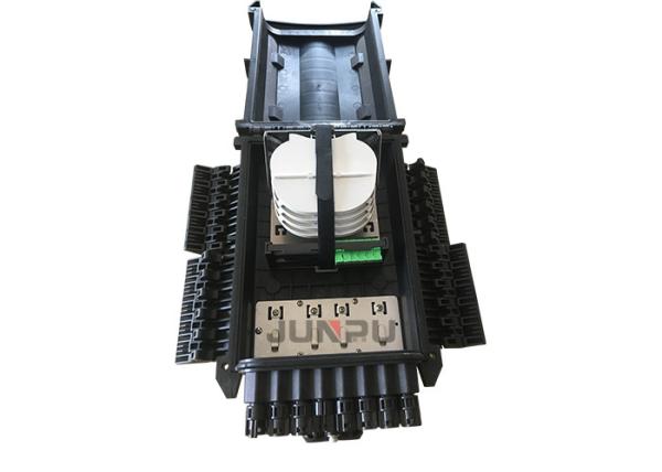 FTTH Fiber Optic Drop Cable 96 Core Fiber Optic Splice Black Closure Joint Box  PP+GF