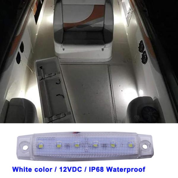 12V White Blue Boat Marine Caravans LED Light Trailer Thin LED Marker Clearance Lights