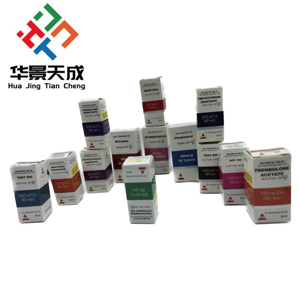 300 г Бумажная упаковка Фармацевтические стеклянные флаконы Коробка Кордибилдинг Печать этикеток 10 мл Коробки