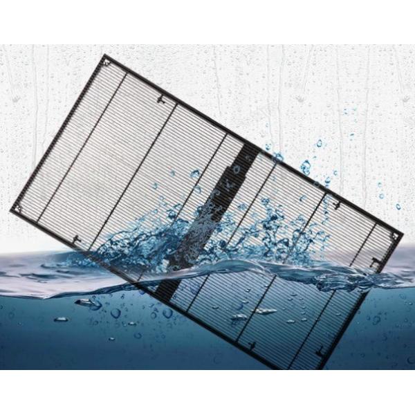 Outdoor Advertising Transparent LED Display Panel , Adhesive Super Slim LED Display