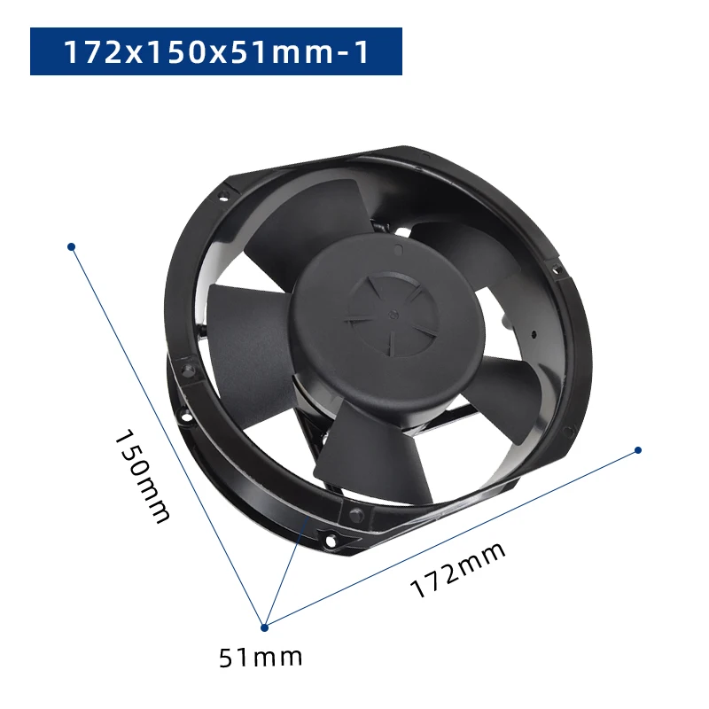 172x150x51mm AC Axial Cooling Fan 17251 Industrial Exhaust Fan for Cabinet Ventilation
