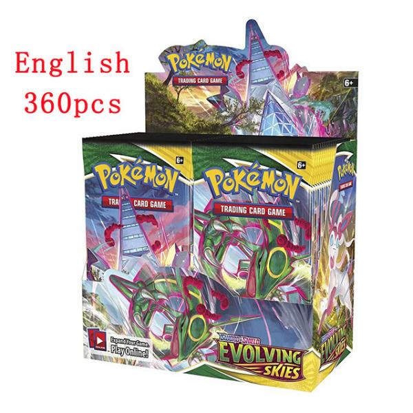 Wholesale 360PCS English Pokemoned Cards Booster Box Playing Carte Trading Card Game Toys Collection