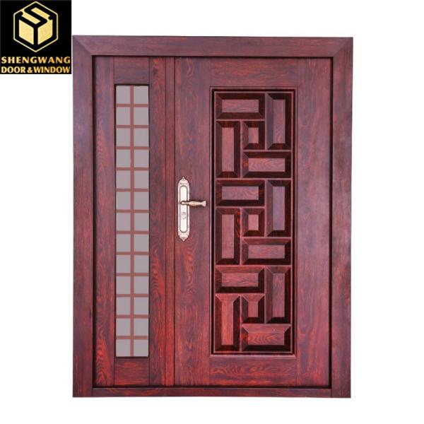 Powder Coated Aesthetics Solid Aluminum Exterior Doors For Main Entrance