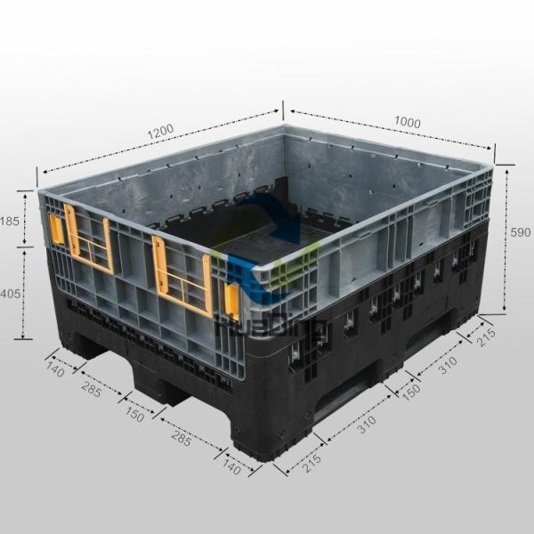 Customizable Foldable Storage Container Static Load 4T Labeling Options on Request