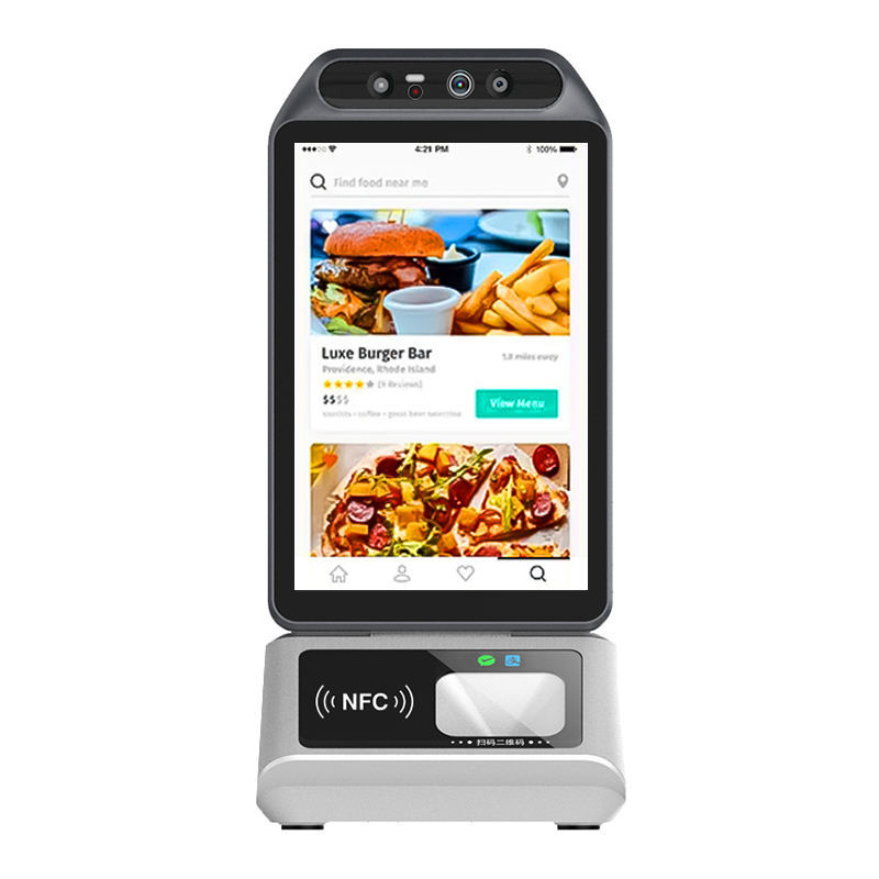 Desktop Face Recognition Payment Kiosk Smart POS Terminal NFC QR Code Scanner IPS Capacitive Touch Screen for Retail