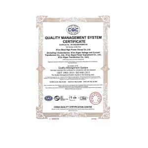 Xi'an Xigao Electricenergy Group Co., Ltd. Сертификации
