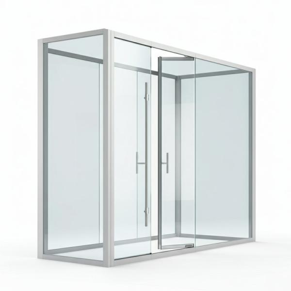 Folding Interior Office Glass Partition Wall Door Demountable Glass Walls