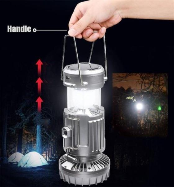 Camping Solar Handle Fan Lamp, Camping Lantern for Power Outages: 3000mAh Solar Rechargeable Lantern