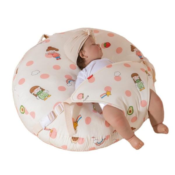 Newborn Feeding Pillow Made of Skin-Friendly Cotton and Featuring Animal Pattern