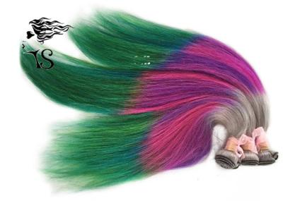 Stunning Rainbow Turkey Colored Human Hair Extensions 100% Non Remy Human Hair