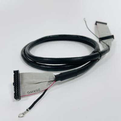 2Cable plat à ruban noir de calibre.54 mm avec connecteur IDC UL2651 28awg
