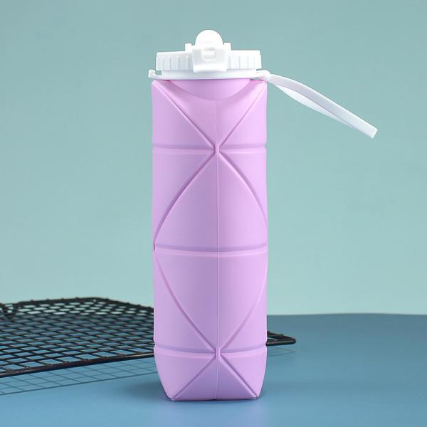 Silicone Collapsible Water Bottles Pop Its Water Bottle For Toddlers Camping Cup With Carabiner