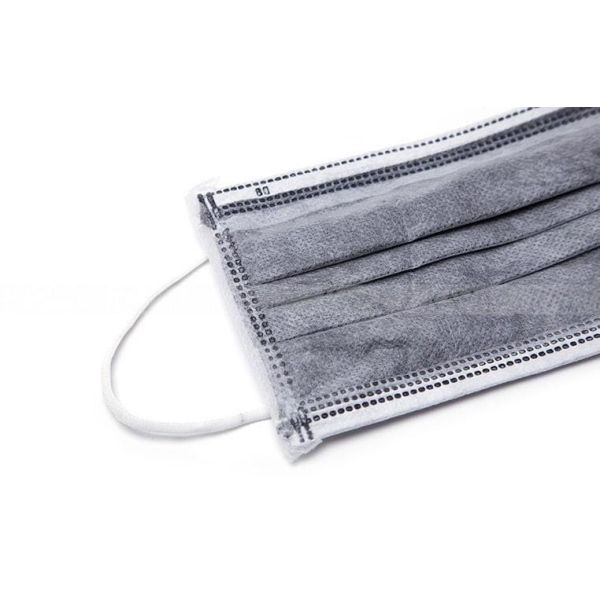 Hubei Haixin Manufacturer Active Carbon Face Mask PPE 4Ply Disposable Medical Facemask BFE 99% with Earloop