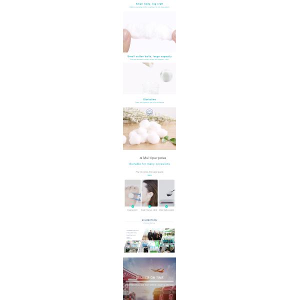 High Absorbency Sterile 0.75g 1g Medical Cotton Ball