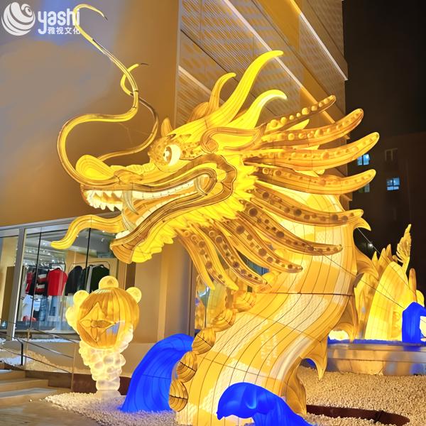 New Year Handmade Outdoor Chinese Silk Lantern For Chinatown Celebrations