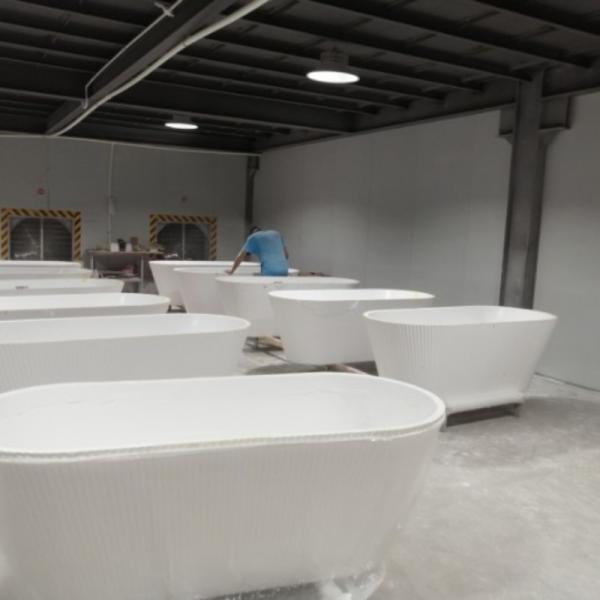 Adult Hygienic Alcove Acrylic Jetted Freestanding Tub 1500mm For Modern Bathroom