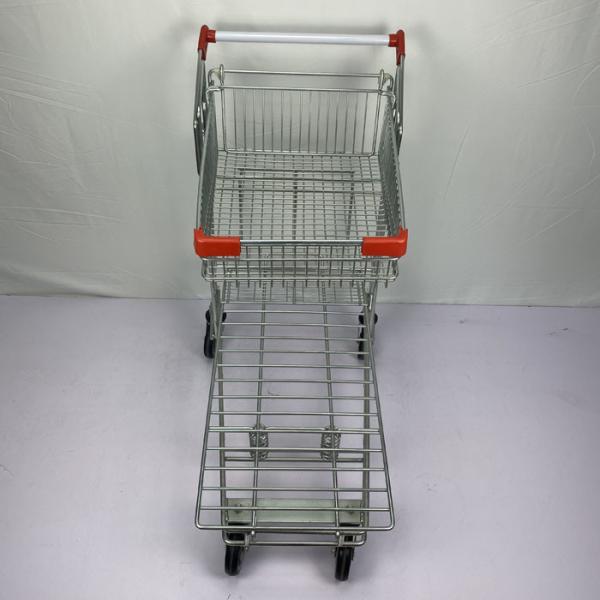 Вагонетка двойного слоя Q195 складного супермаркета склада стальная