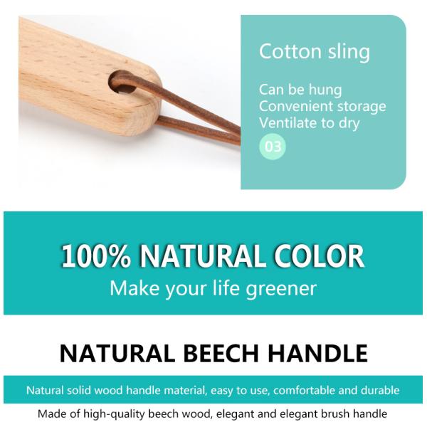 Escova corporal Vegan Redonda Pele natural Seca Massagem Chuveiro Escova para Spa