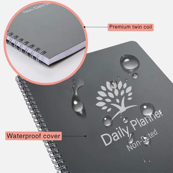 Offset Printing Hardcover Custom Journal Planner Glue Binding Daily Agenda Notebook