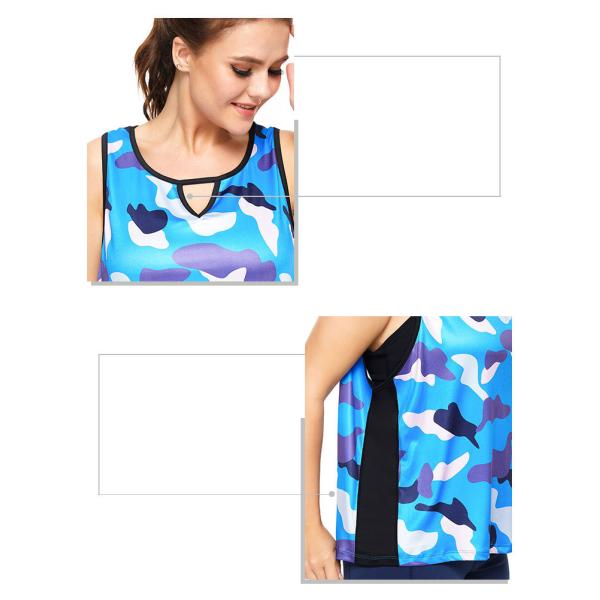 BSCI Sublimation Printed Women Plus Size Tank Top Sleeveless Yoga Tops