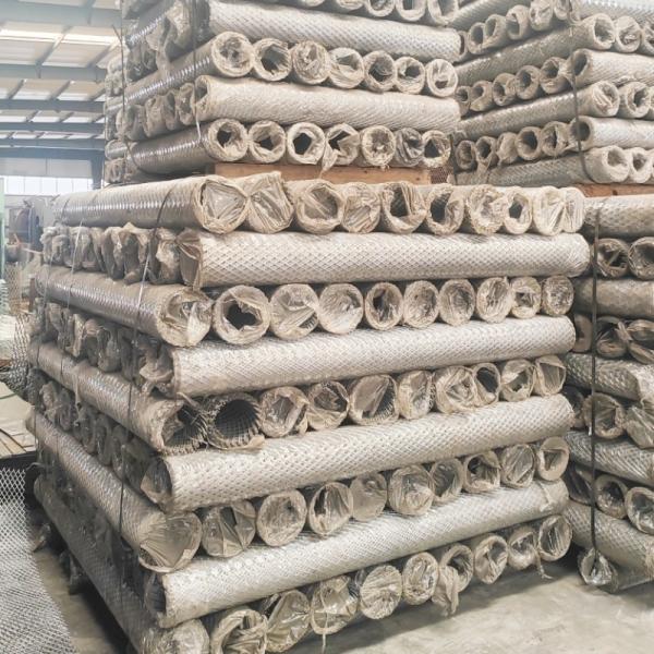 Stretched Diamond Expanded Metal Mesh For Grating Roof Platform