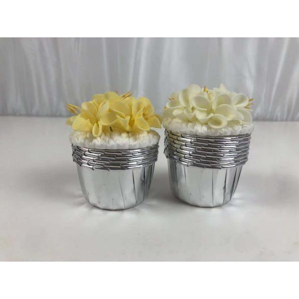 Silver Aluminum Metallic Foil Cupcake Paper Cups For Wedding