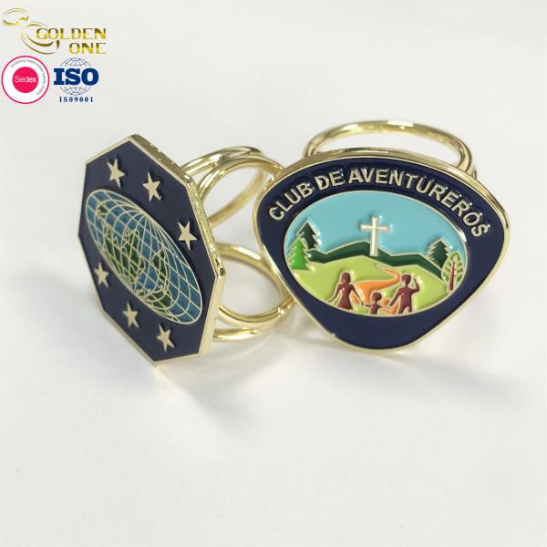 OEM Custom Logo Creative Design Silver Copper Soft Enamel Silver Slated  Wedding Gift Silk Scarf Buckle for Women