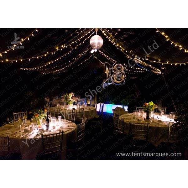 Interior Luxury Lining Decoration Outdoor Party Tents , Aluminum Profile Waterproof Outdoor Tent