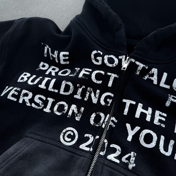 Anti-rides Pas de chaussures Vêtements de rue Fermeture à glissière Hoodie Plus taille Rhinestone