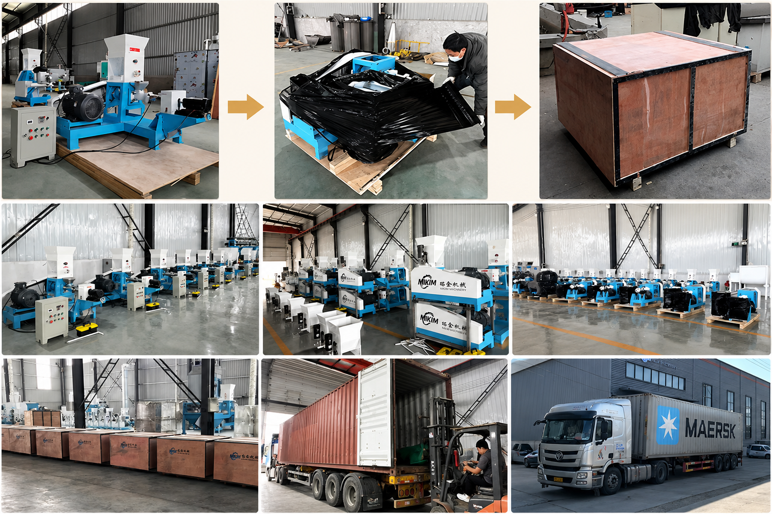 500-1000 kg/h Aquafeed Pellet Production Line for Fish Farms