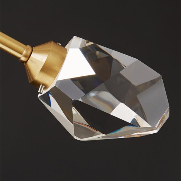 Todo el Crystal Chandelier Modern Minimalist Ice de cobre Ling Dining Room Bedroom Lamp