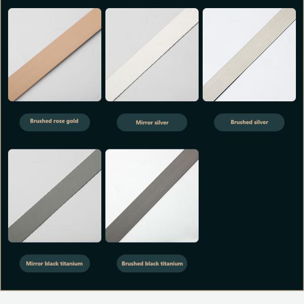 Jinhengsteel Wall Decorative Flat Tile Trims Metal Strips Stainless Steel