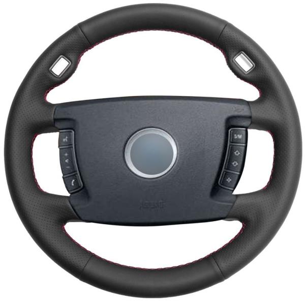 Custom Steering Wheel Wrap for BMW 730Li 745Li 760Li 2004 730Li 740Li 750Li 760Li 2005 755ih 2007 730Li 2008 Red Thread