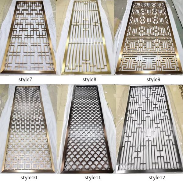 Luxury Stainless Steel Screen Partition Home Interior Room Separations Metal Screen Divider