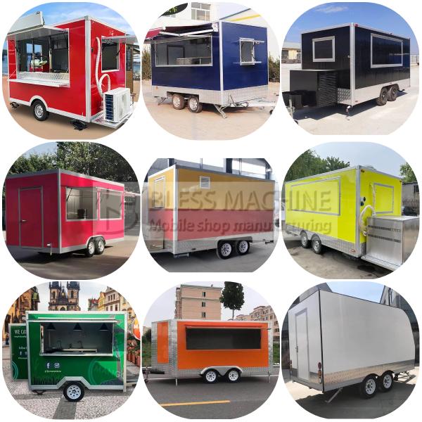 Multifunctional Mobile Square Style Fast Food Snack Trailer for Meat Processing Plants