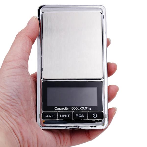 Jewelry Scale 500g 0.01g Electronic Weight Diamond Balance Precision Portable Pocket Digital Scales with Backlight