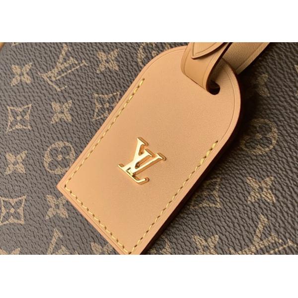 Ladies Leather 7.5cm Circular Push Lock Crossbody Bag With Mental Ornament