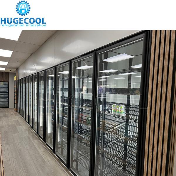Commercial Walk In Freezer Cooler With Automatic Rebound Glass Door And Scroll Compressor