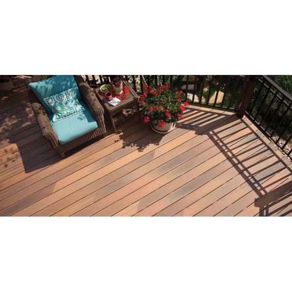 Anti Corrosion WPC Solid Decking 4.8 M Solid Composite Decking Moisture Proof